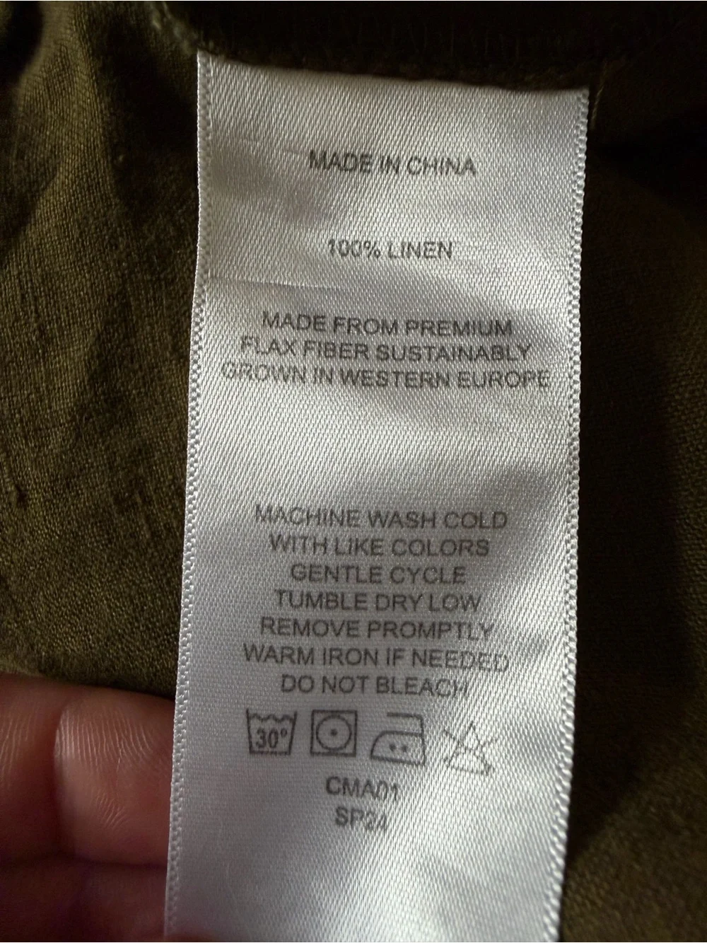 Quince Women’s Size Large Extra Large Martini Olive Green European Linen Pants